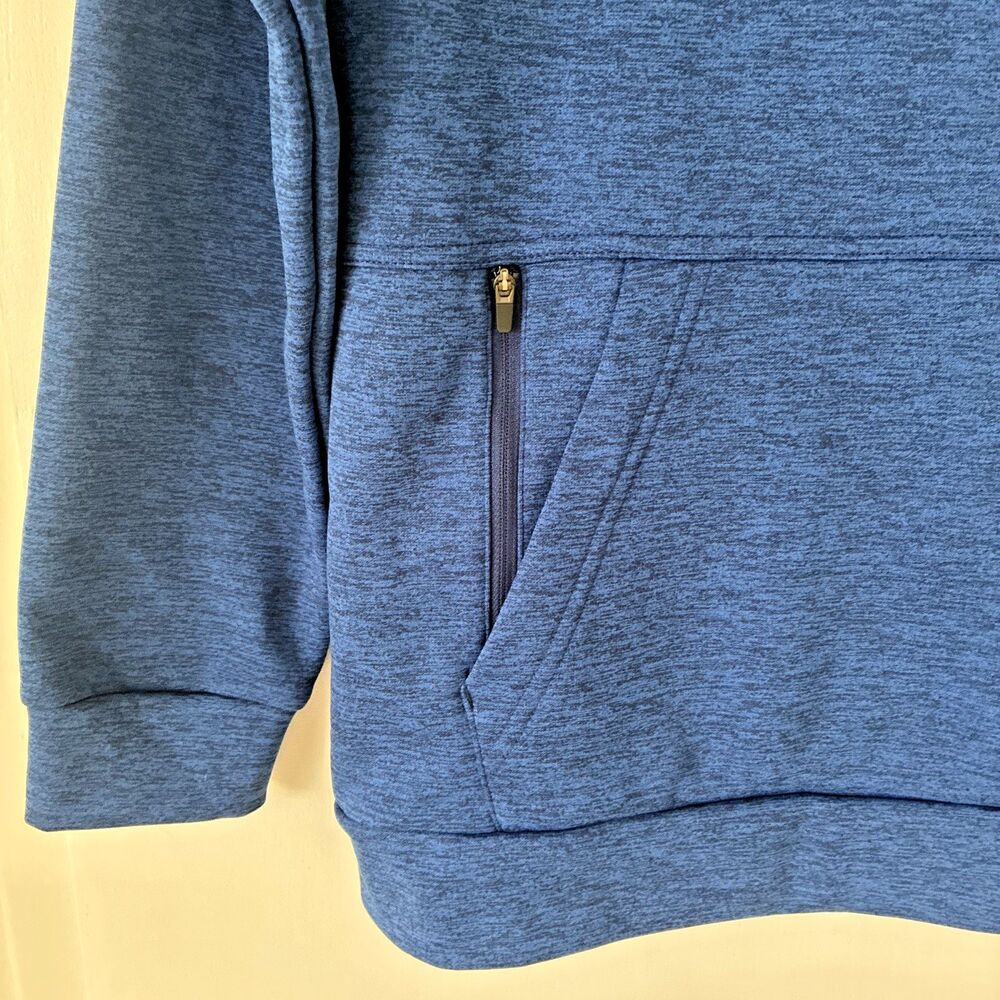 Nike Therma-FIT Hoodie Mens Small Blue Pullover Fleece Sweatshirt Swoosh Logo - Picture 4 of 7